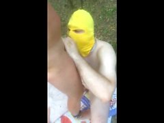 Slave Outdoor Piss and Fuck