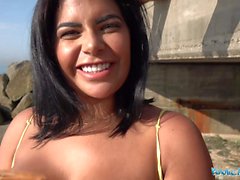 Public Agent A Blind date for Latina with huge natural boobs
