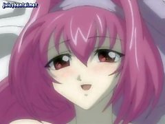 Teen hentai with pink hair gets her pussy licked and fucks