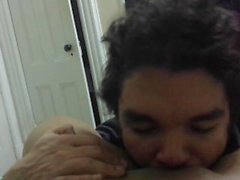 Ebony teen gets pussy eaten by latino then makes him cum