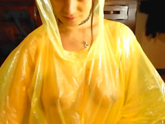 Poncho, wearing condom, empitonada